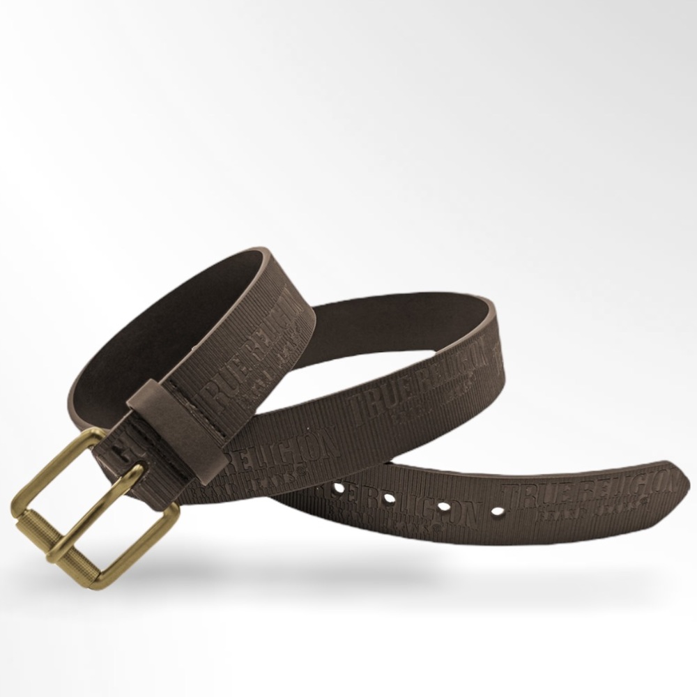 TRUE RELIGION MENS ALLOVER EMBOSSED BELT